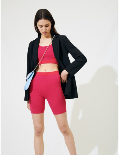 Short façon cycliste en maille