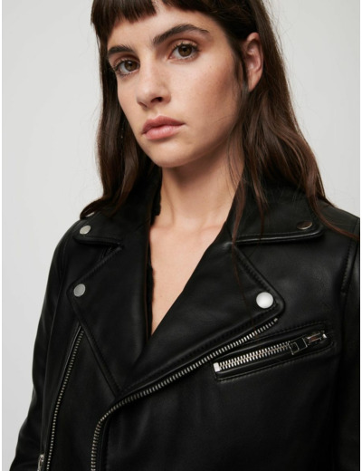 Blouson en cuir façon biker