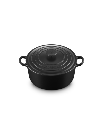 Cocotte ronde 24cm en fonte émaillée noire