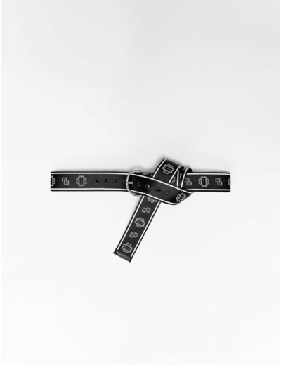 Ceinture façon sangle à imprimé clover