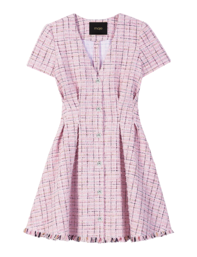 Robe babydoll en tweed