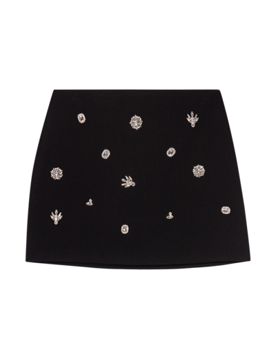 Short trompe l'œil à strass