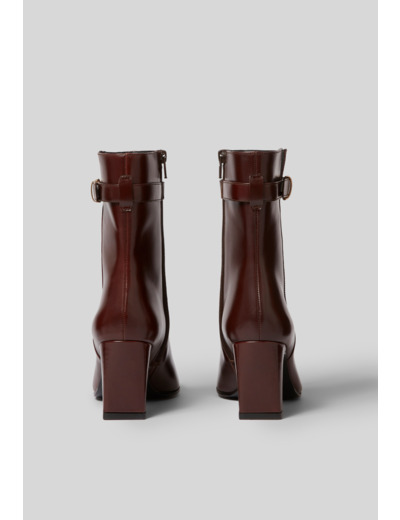 Bottines à talons cuir