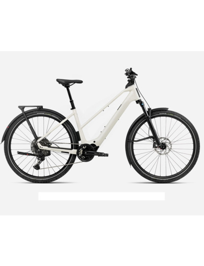 Vélo urbain/trekking électrique KEMEN TOUR 10 MID Blanc Ivoire