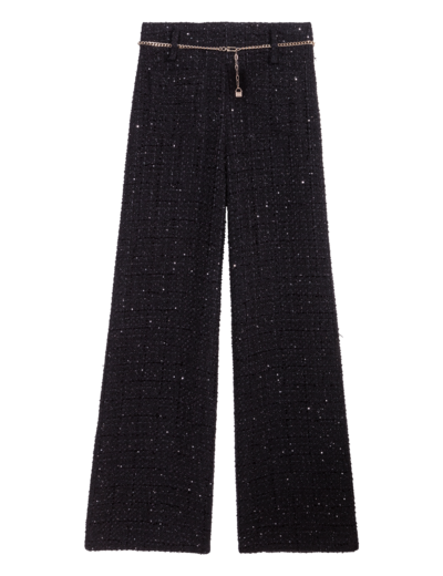 Pantalon en tweed sequins