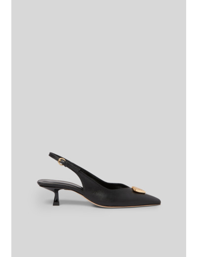 Escarpins cœur doré