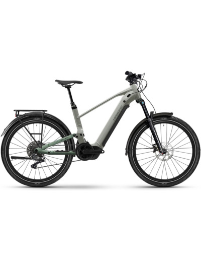 Vélo trekking électrique ADVENTR 4 Gris/Vert Bambou