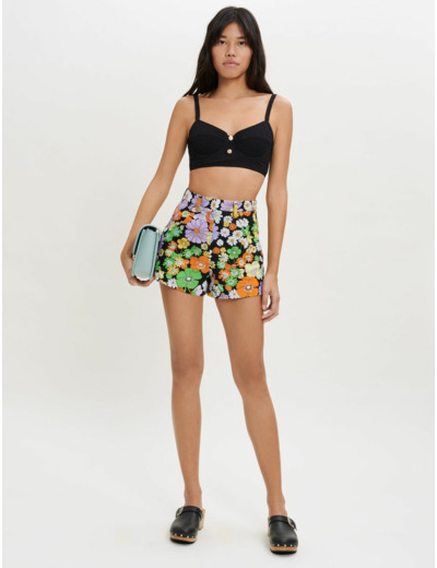 Short imprimé fleurs 70's