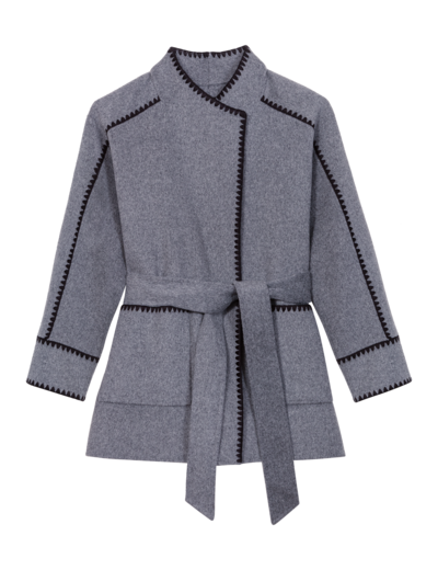 Manteau court double face