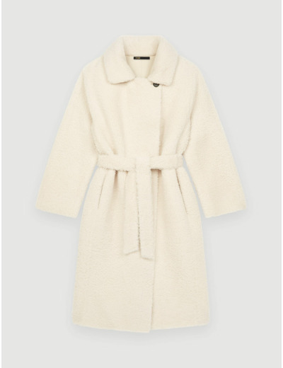 Manteau long en peau lainée réversible
