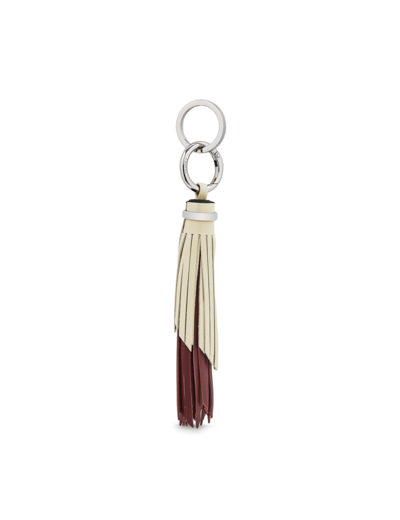 Cuir Pompon - Porte-clés grand pompon