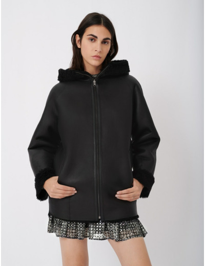 Manteau en peau lainée réversible