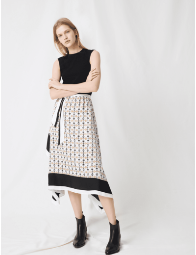 Robe noire à motifs inspiration foulard