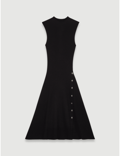 Robe fendue en maille stretch