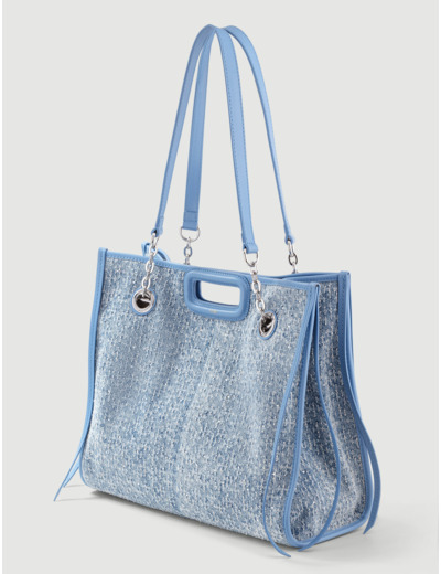 Cabas en toile denim et strass