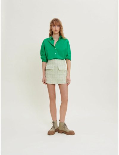 Jupe en tweed avec brillance