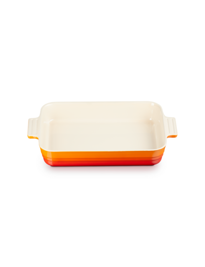 Plat rectangulaire classique 32cm en céramique volcanique