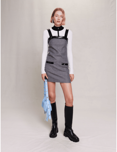 Robe courte à carreaux