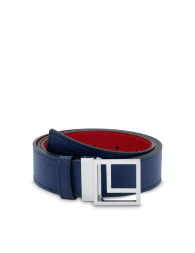 Logo Carré L - Ceinture réversible - Cuir grainé