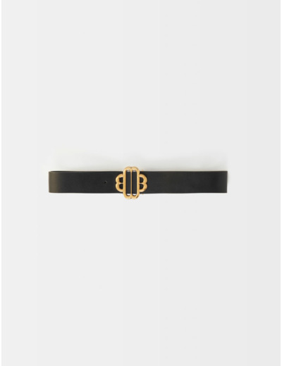 Ceinture logo Clover en cuir