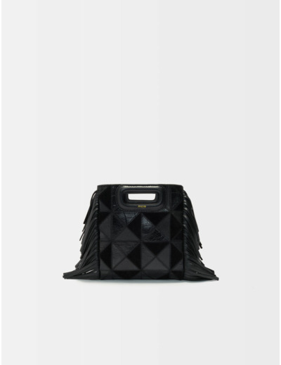 Sac M mini patché en cuir