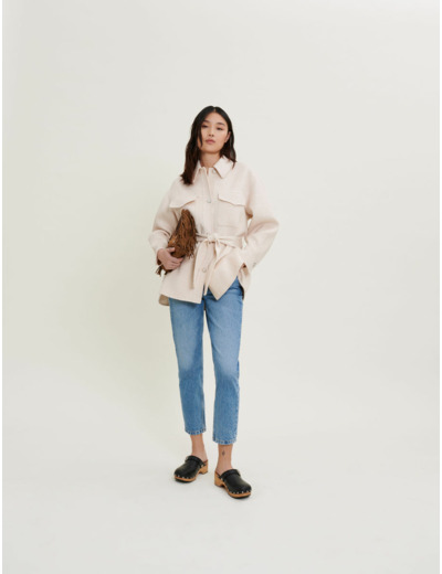 Surchemise oversize en double face