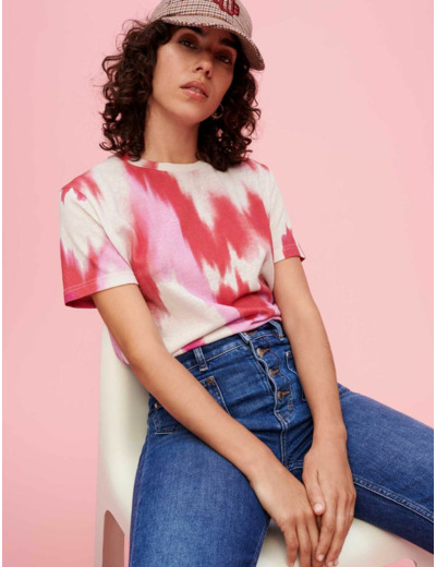 Tee shirt Tie and Dye fuchsia
