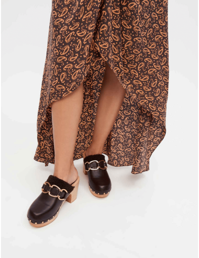 Robe en viscose et soie imprimée