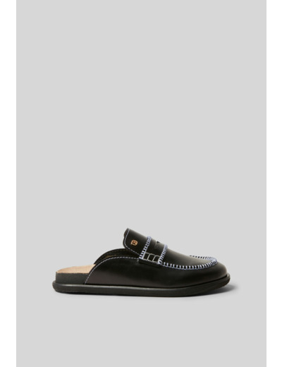 Mules cuir lisse