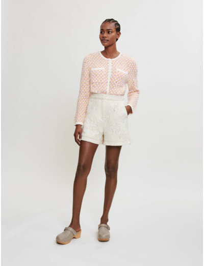Short en tulle brodé et sequins