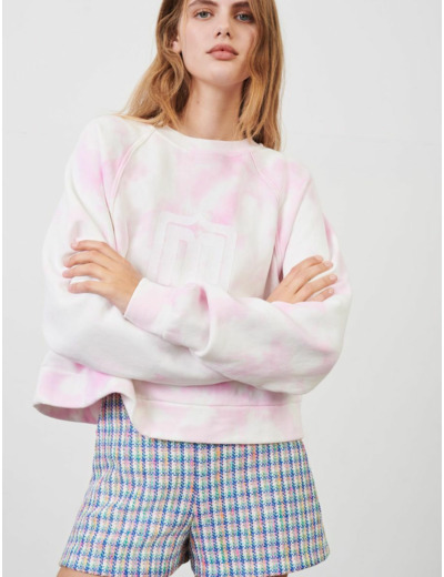 Sweat shirt en imprimé tie and dye