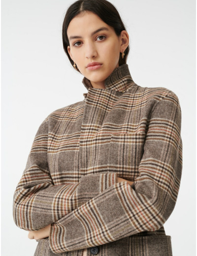 Manteau façon veste à carreaux