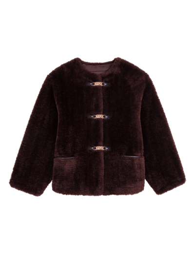 Manteau court en fausse fourrure