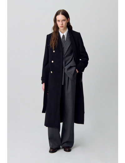 Manteau long croisé