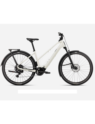 Vélo urbain/trekking électrique KEMEN TOUR 30 MID Blanc Ivoire