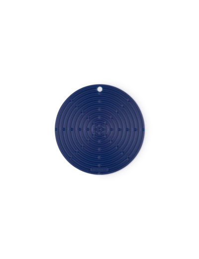 Dessous de plat rond 20cm en silicone bleu azur