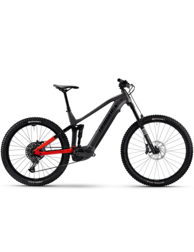 VTT tout suspendu électrique ALLMTN 4 Gris Foncé/Rouge