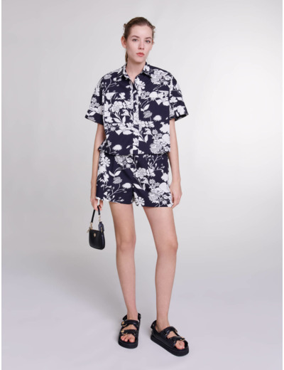 Chemise courte imprimée