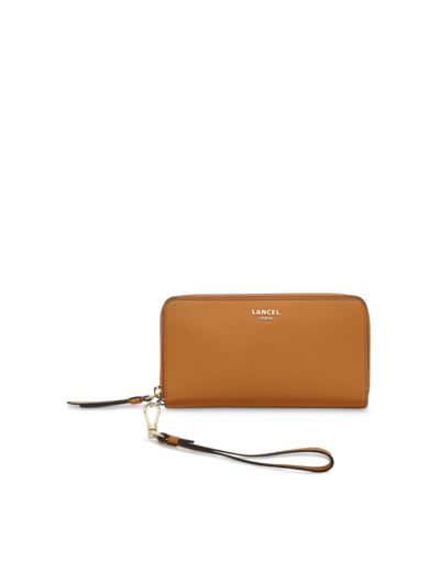 Premier Flirt de Lancel - Portefeuille smartphone zippé - Moyen modèle - Camel