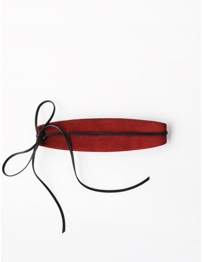 Ceinture à nouer avec liens en suède