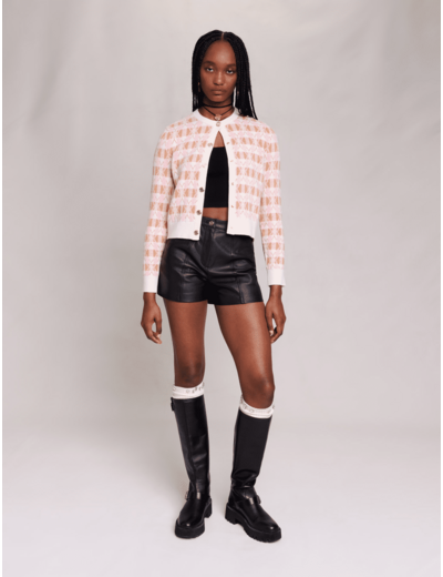 Cardigan à carreaux