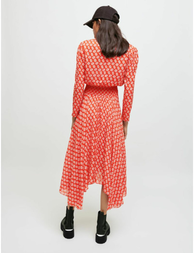 Robe smockée imprimé Maje