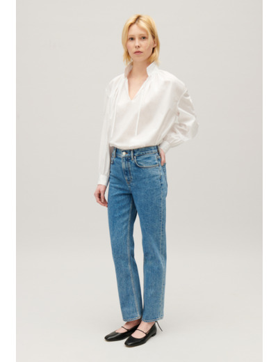 Jean Toto slim 7/8ème bleu délavé