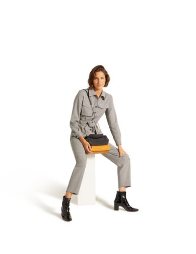 Ninon de Lancel - Sac rabat avec poignée - Moyen modèle - Cuir de vachette grainé