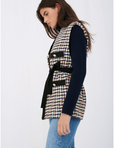 Veste façon tweed inspiration cardigan