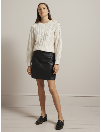 Pull Aran Bouton