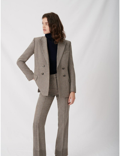 Veste de costume à carreaux