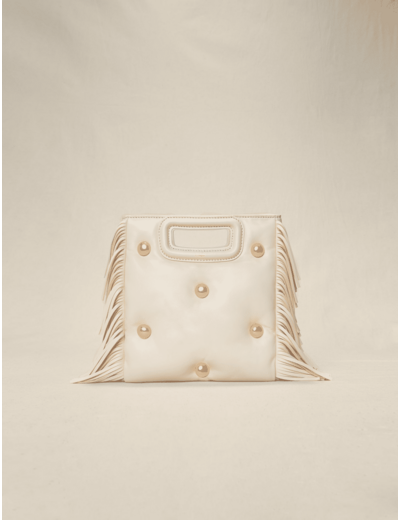 Sac M en cuir matelassé à studs