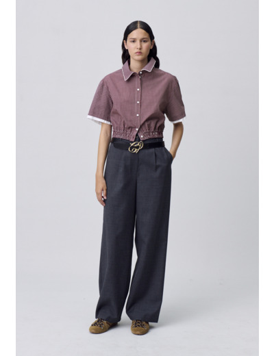 Chemise courte carreaux