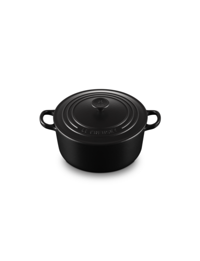 Cocotte ronde 22cm en fonte émaillée noire